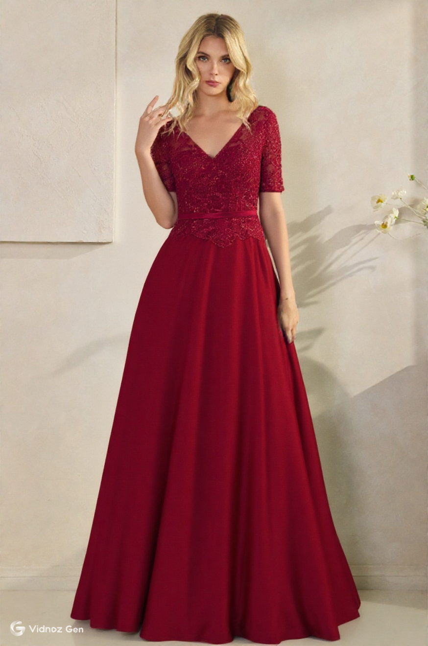 Lace Top A-Line dress