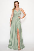 Soft Wrap Spaghetti Gown